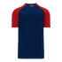 Athletic Knit V-Neck Baseball Jersey with Contrasting Shoulders (BA1375)